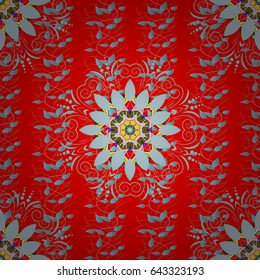 Seamless floral pattern can be used for wallpaper, website background, wrapping paper. Leaf natural pattern in blue colors. Summer design. Vector leaf concept.