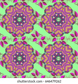 Seamless floral pattern can be used for wallpaper, website background, wrapping paper. Summer design. Vector flower concept. Leaf natural pattern in blue colors.