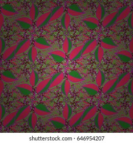 Seamless floral pattern can be used for wallpaper, website background, wrapping paper. Summer design. Vector leaf concept. Leaf natural pattern in blue colors.
