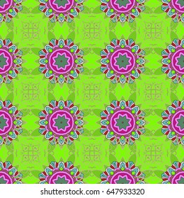 Seamless floral pattern can be used for wallpaper, website background, wrapping paper. Vector flower concept. Leaf natural pattern in blue colors. Summer design.