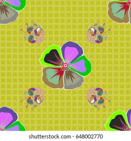 Seamless floral pattern can be used for wallpaper, website background, wrapping paper. Leaf natural varicolored pattern. Summer design. Vector Flower concept.