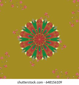 Seamless floral pattern can be used for wallpaper, website background, wrapping paper. Leaf natural pattern in blue colors. Summer design. Vector flower concept.