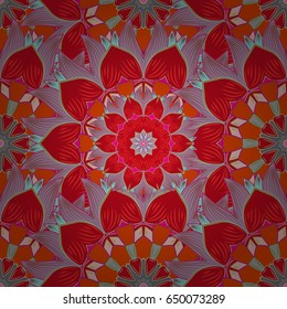 Seamless floral pattern can be used for wallpaper, website background, wrapping paper. Vector flower concept. Leaf natural pattern in colors. Summer design.