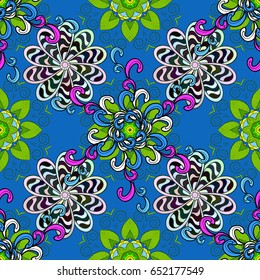 Seamless floral pattern can be used for wallpaper, website background, wrapping paper. Leaf natural pattern in colors. Summer design. Vector flower concept.