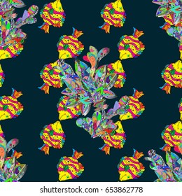 Seamless floral pattern can be used for wallpaper, website background, wrapping paper. Leaf natural pattern in colors. Summer design. Vector flower concept.