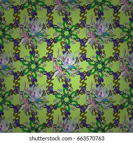 Seamless floral pattern can be used for wallpaper, website background, wrapping paper. Vector flower concept. Leaf natural pattern in colors. Summer design.
