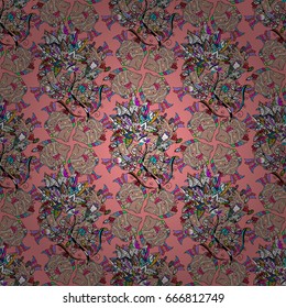 Seamless floral pattern can be used for wallpaper, website background, wrapping paper. Vector flower concept. Leaf natural pattern in colors. Summer design.
