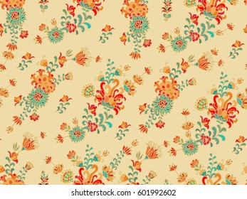 Patrón floral sin fisuras con crisantemo