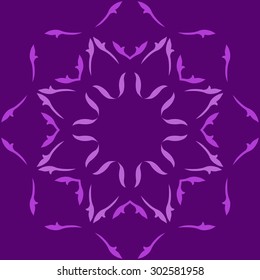 Seamless floral pattern. Seamless floral pattern of circular ornaments.  Doily lace round ornament in the style of Chinese painting on porcelain. Vector illustration.
