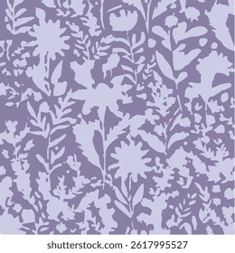 Seamless floral pattern, classic flower print with wild flowers in a vintage. Delicate botanical design: hand drawn small flowers, leaves on a white background. Vector illustration