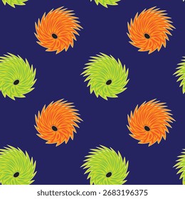Seamless floral pattern, classic flower ornament, abstract ditsy print in vintage motif. Elegant botanical design of beautiful large wild flowers, leaves, small branches, herbs. Vector illustration.