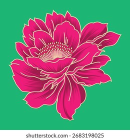 Padrão floral sem emenda, ornamento de flor clássico, impressão disy abstrato no motivo vintage. Design botânico elegante de belas grandes flores selvagens, folhas, pequenos ramos, ervas. Ilustração vetorial.
