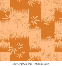 Nahtloses Blumenmuster, klassisches Blumenornament, abstrakter Schmuck im Vintage-Motiv. Elegantes botanisches Design von schönen großen Wildblumen, Blättern, kleinen Zweigen, Kräutern. Vektorgrafik.


