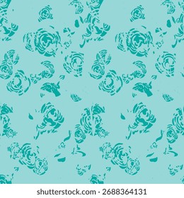 Padrão floral sem emenda, ornamento de flor clássico, impressão disy abstrato no motivo vintage. Design botânico elegante de belas grandes flores selvagens, folhas, pequenos ramos, ervas. Ilustração vetorial.

