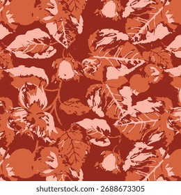 Patrón floral sin fisuras, adorno clásico de la flor, impresión sucia abstracta en motivo vintage. Elegante diseño botánico de hermosas flores silvestres Grandes, hojas, ramas Pequeñas, hierbas. Ilustración vectorial.
