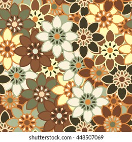 Seamless floral pattern. Classic wallpaper seamless vintage flower pattern