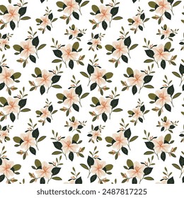 Seamless Floral Pattern for Clothing | Vector Allover Print | Vector Floral Repeat for Fashion - A Vibrant Print for Clothing Dark Floral Print for Clothing wallpaper design | girls fashion