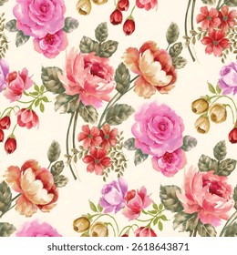 Colección floral inconsútil del modelo para todo el propósito de la impresión