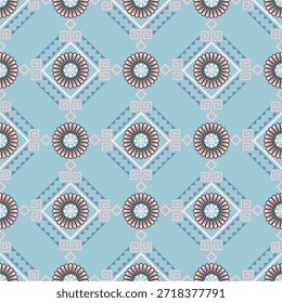Colección de patrón floral sin fisuras con flores botánicas abstractas y Formas orgánicas. Diseño de repetición decorativo con una paleta de colores vintage moderna, conveniente para la materia textil, tela, Fondo de pantalla, papel de embalaje, diseño superficial, papelería, embalaje, y fondos digitales