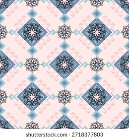 Colección de patrón floral sin fisuras con flores botánicas abstractas y Formas orgánicas. Diseño de repetición decorativo con una paleta de colores vintage moderna, conveniente para la materia textil, tela, Fondo de pantalla, papel de embalaje, diseño superficial, papelería, embalaje, y fondos digitales