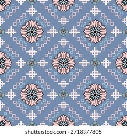 Colección de patrón floral sin fisuras con flores botánicas abstractas y Formas orgánicas. Diseño de repetición decorativo con una paleta de colores vintage moderna, conveniente para la materia textil, tela, Fondo de pantalla, papel de embalaje, diseño superficial, papelería, embalaje, y fondos digitales