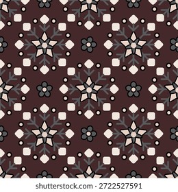 Colección de patrón floral sin fisuras con flores botánicas abstractas y Formas orgánicas. Diseño de repetición decorativo con una paleta de colores vintage moderna, conveniente para la materia textil, la tela, el Fondo de pantalla, el papel de embalaje, el diseño superficial, la papelería, el empaquetado, y los fondos digitales.