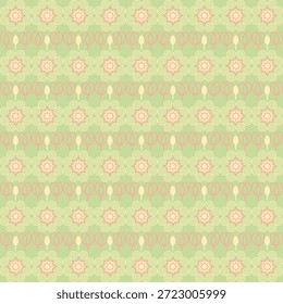 Seamless floral pattern collection featuring abstract botanical flowers and organic flowing shapes. Decorative repeating design with a modern vintage color palette, suitable for textile, fabric