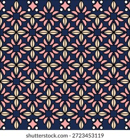 Colección de patrón floral sin fisuras con flores botánicas abstractas y Formas orgánicas. Diseño de repetición decorativo con una paleta de colores vintage moderna, conveniente para la materia textil, la tela, el Fondo de pantalla, el papel de embalaje, el diseño superficial, la papelería, el empaquetado, y los fondos digitales.