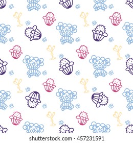 Seamless floral pattern. Color abstract ornaments in a classic style. Template for fabric patchwork.