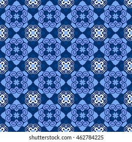 Seamless floral pattern. Color abstract ornaments in a classic style. Template for design.