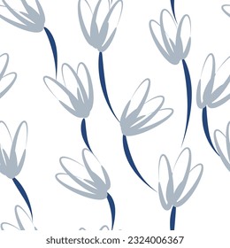 Seamless floral pattern. Color print.