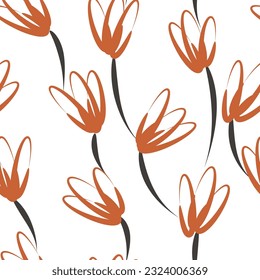 Seamless floral pattern. Color print.