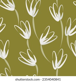 Seamless floral pattern. Color print.