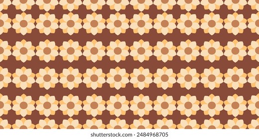 seamless floral pattern in color. This is a vector illustration of repeating flowers. Design for decorative, wallpaper, shirts, clothing, tablecloths, blankets, wrapping, textures, textiles