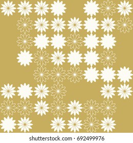 Seamless floral pattern with colored elements, vector abstract background