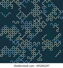 Seamless floral pattern with colored elements, vector abstract background
