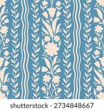 Seamless floral pattern with colorful blooming flowers on dark background, perfect for fabric, wallpaper, wrapping paper, and digital design projects.