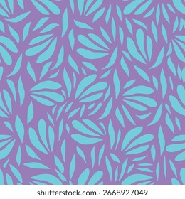 Seamless floral pattern, colorful ditsy print, abstract ornament in retro folk motif. Pretty decorative art botanical design of hand drawn large, small flowers, leaves, wild herbs. Vector illustration