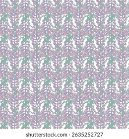 Seamless Floral Pattern With Colorful Leaf and Petal Motifs for Textiles