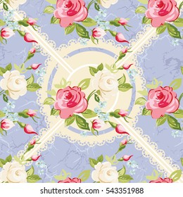 Seamless floral pattern with colorful roses Vector Illustration EPS8