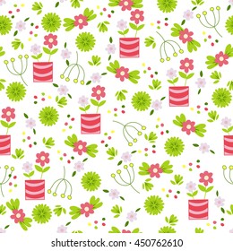 Seamless floral pattern. Colorful summer background for creating card, invitation, wedding, wallpaper and textile. Bright illustration.