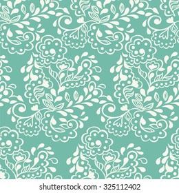 seamless floral pattern consists of tracery elements. Vector illustration.