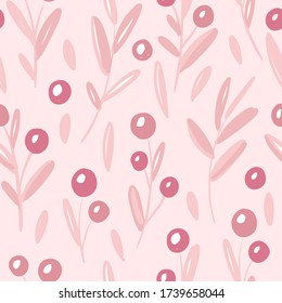 Seamless floral pattern. Contemporary background. Collage design with abstract shapes. Hand drawn vector Illustration. Trendy texture for print, textile, wallpaper, packaging.