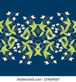 Seamless floral pattern with Convallaria 