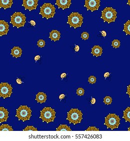 Seamless floral pattern with coupon