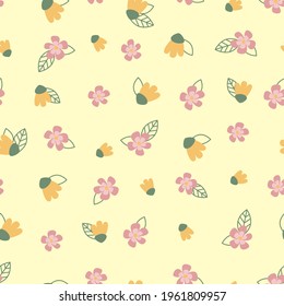 Seamless floral pattern, for cover, background, fabric, card
