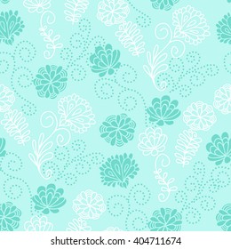 Seamless floral pattern with a cute blue flowers