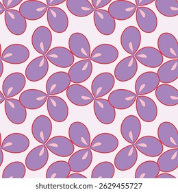 Seamless floral pattern, cute botanical print with isolated plants. Pretty flower design with hand drawn wild botany: large chamomiles, small flowers on branches, leaves on a pink background. Vector.
