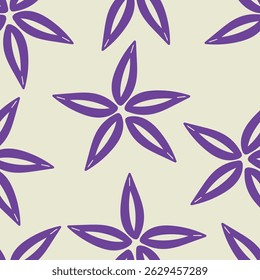 Seamless floral pattern, cute botanical print with isolated plants. Pretty flower design with hand drawn wild botany: large chamomiles, small flowers on branches, leaves on a pink background. Vector.
