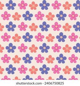 Impresionante estampado floral con bonitas y delicadas flores. Vector.